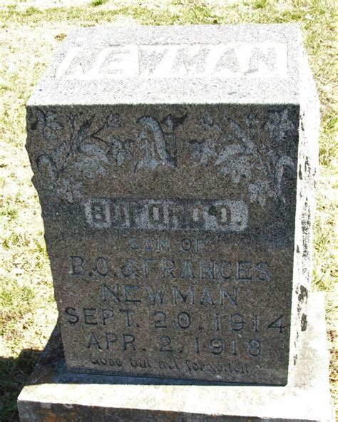 Buford O Newman M Morial Find A Grave