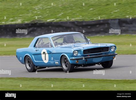 The Jim Farley / Steve Soper 1965 Ford Mustang during the Ken Miles Cup ...