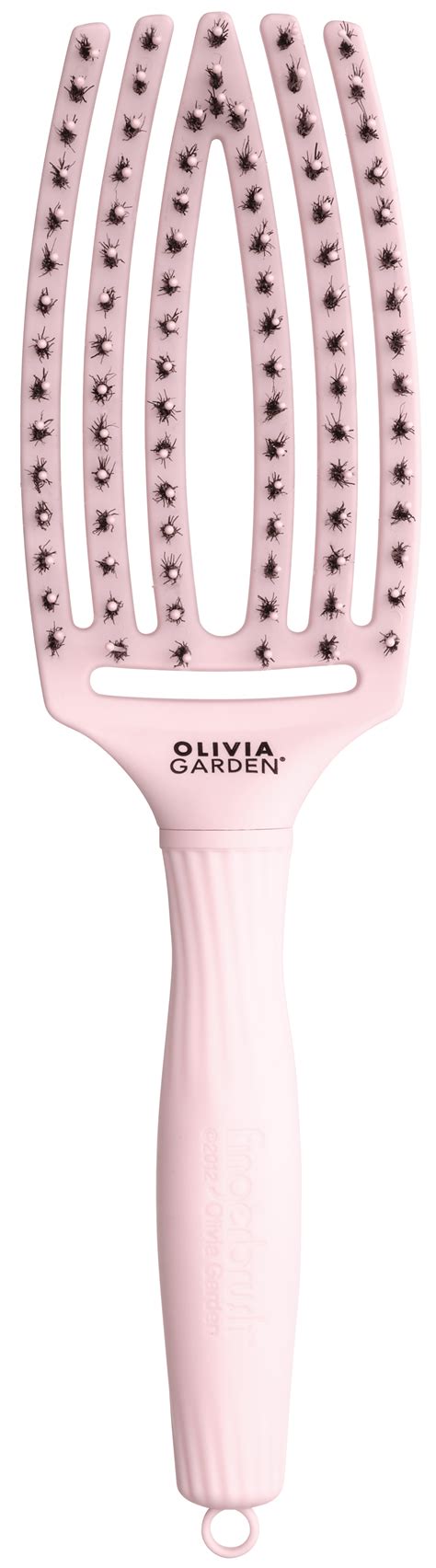 Olivia Garden Fingerbrush Combo Pastel Pink kefa na vlasy veľkosť M 1