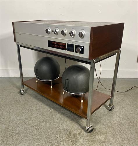 Modernist Space Age Clairtone G T Stereo System With Globe Speakers