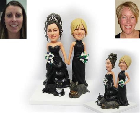 Lesbian Wedding Cake Topper Same Sex Wedding Free Shipping Etsy