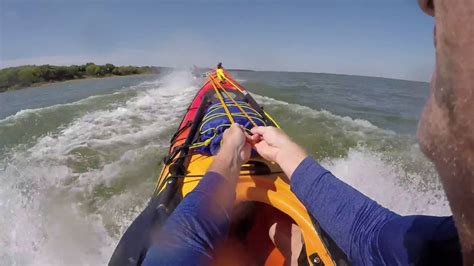 Towing Kayak Behind Jet Ski Youtube