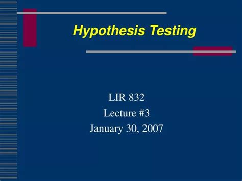 Ppt Hypothesis Testing Powerpoint Presentation Free Download Id549123