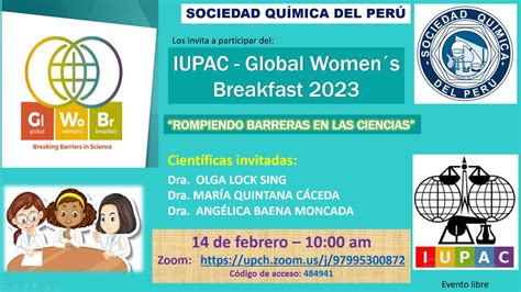 Iupac Global Women S Breakfast Sociedad Qu Mica Del Per