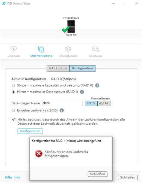 Wd Mybook Duo Raid Configuration Error My Passport Wd Community