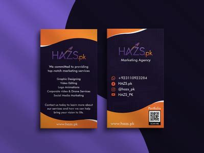 Vertical Business Card Design Mubashir Murtaza By Mubashir