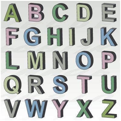 Alphabet 3D Block Letters : 3d block letters are great for headings ...