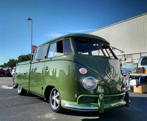 Vw Type 2 Double Cab Vintage Vw Bus Volkswagen Van Volkswagen Bus