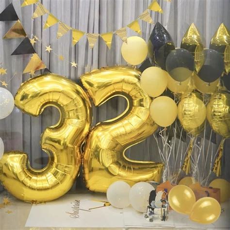 Globos Metalizados De Números Dorado 80cm Mercado Libre