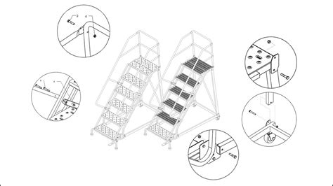 Rolling Ladder Standard Assembling Instruction Youtube