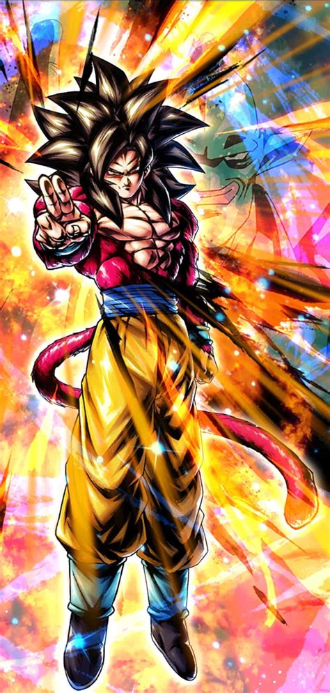 Download Goku Super Saiyan 4 Colorful Art Wallpaper | Wallpapers.com