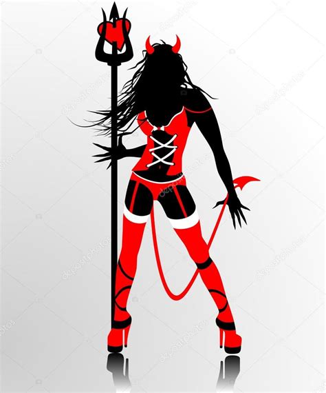 Devil Woman Stock Vector Elena Bessonova 20077607