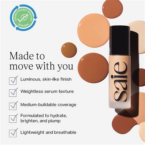 Saie Glowy Super Skin Lightweight Hydrobounce™ Serum Foundation