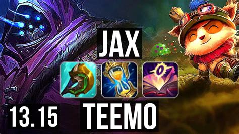 Jax Vs Teemo Top 5214 14m Mastery 500 Games Kr Master 13