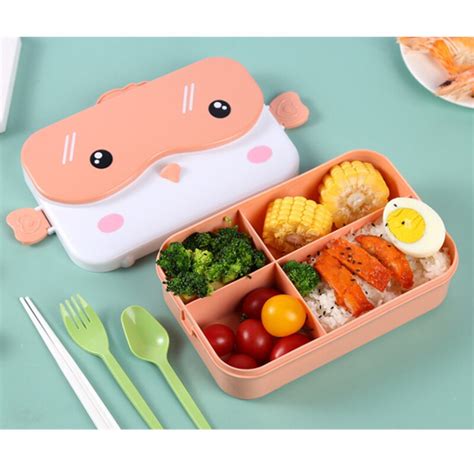 LUNCH BOX green Boîte à déjeuner Bento rectangulaire en plastique pour