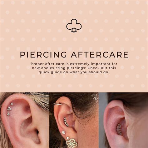 Proper Aftercare Is Extremely Important For New And Existing Piercings