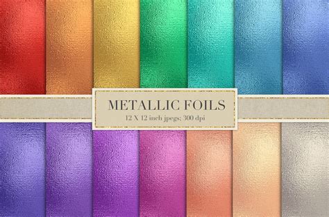 Colored Metallic Foil Textures By Paper Farms