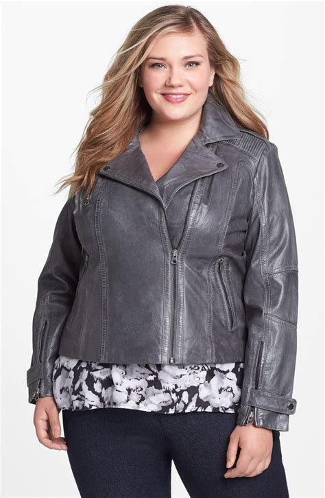 Bernardo Leather Moto Jacket Plus Size Nordstrom