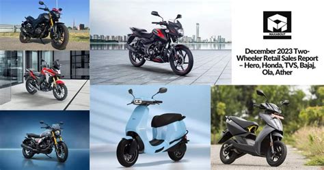 December Two Wheeler Retail Sales Report Hero Honda Tvs Bajaj