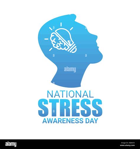 National Stress Awareness Day Vector Illustration Design For Banner Poster Or Print Stock