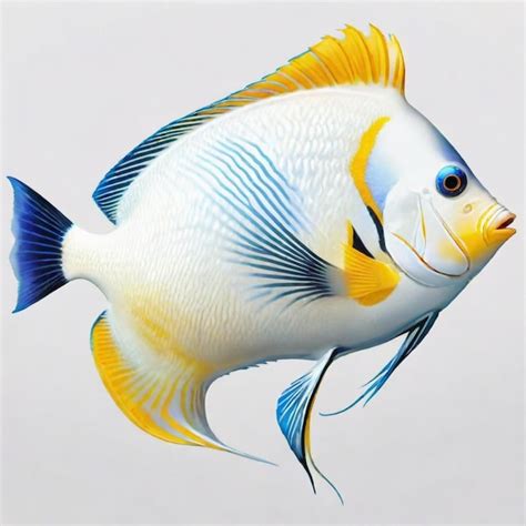 Angelfish Vector Set White Background Isolated Premium Ai Generated