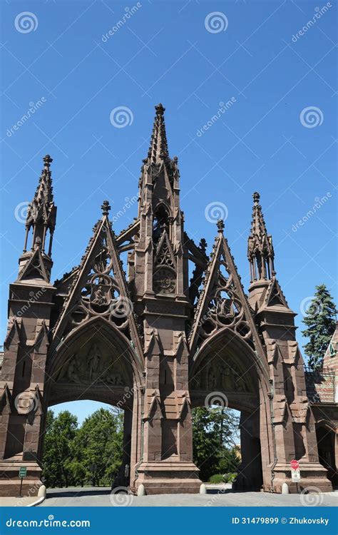 Green Wood Cemetery Gates In Brooklyn Editorial Stock Image Image Of