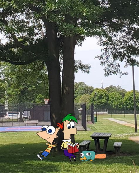 Phineas And Ferb Under Tree By Animationfan394 On Deviantart