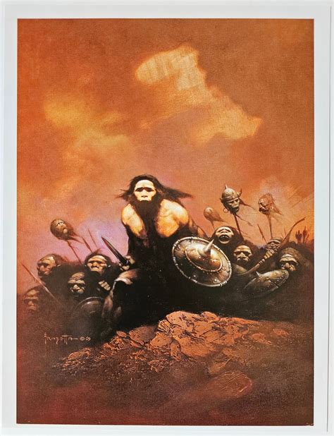 Frank Frazetta Cavemen Fantasy Art 1999 Vintage Book Print Etsy