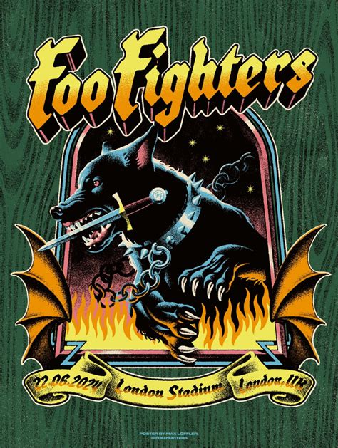 FOO FIGHTERS UK Tour LONDON Stadium 22 June 2024 Poster