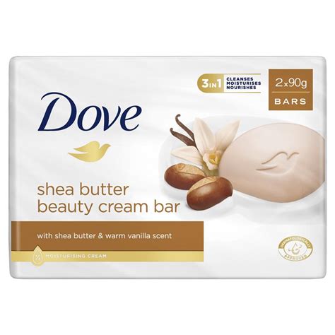 Buy Dove Beauty Bar Shea Butter Vanilla 2 X 90g Online At My Beauty Spot