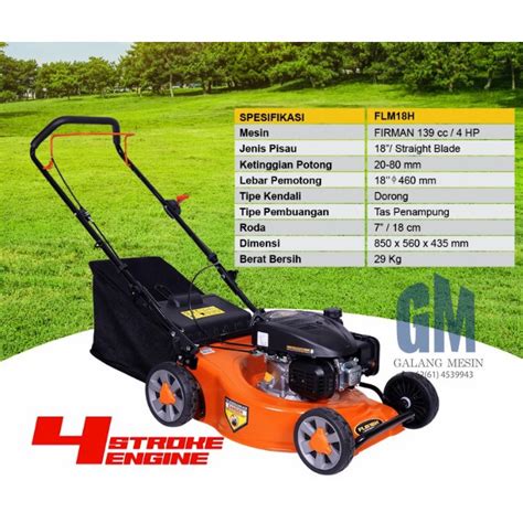 Jual Mesin Potong Rumput Dorong Firman Lawn Mower Flm H Alat Pemotong