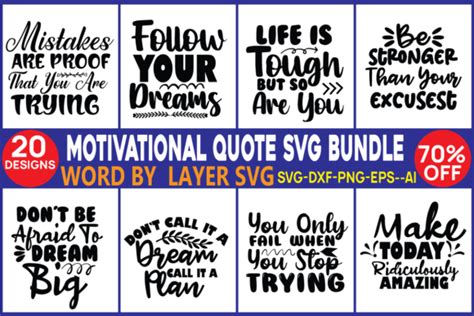 Motivational Quote Svg Bundle Bundle · Creative Fabrica