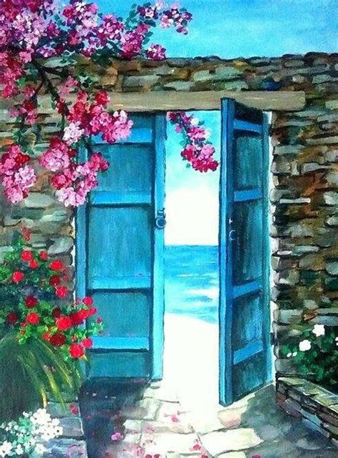 Mediterranean Landscape Original Sea Acrylic Painting - Etsy | Nature ...