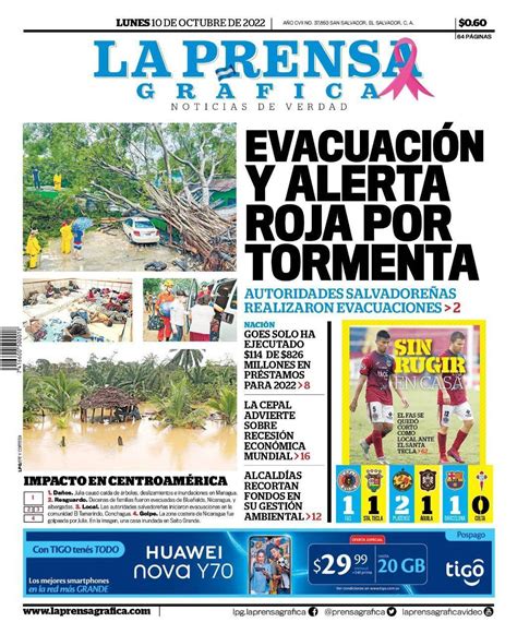 La Prensa Gr Fica On Twitter Portada Evacuaci N Y Alerta Roja Por