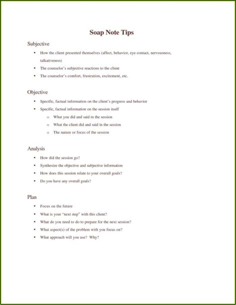 Soap Note Template Occupational Therapy Template Resume Examples