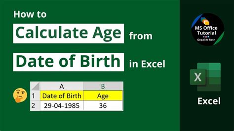 How To Calculate Age In Excel Multiple Methods