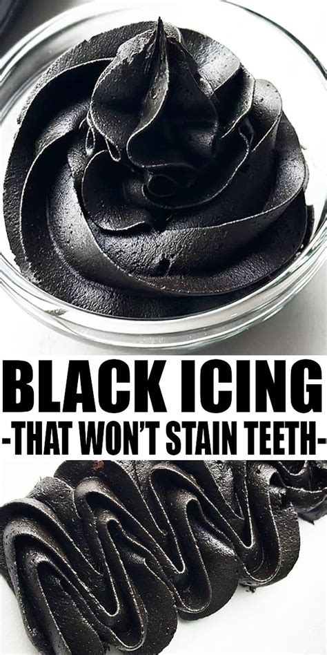 Black Icing That Won T Stain Teeth Is In A Bowl With The Words Black