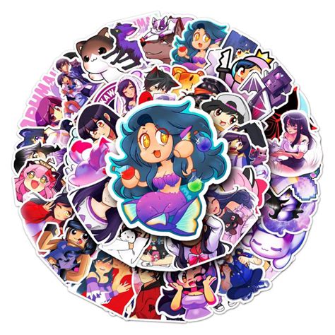 1050pcs Cute Kawaii Aphmau Stickers Aphmau Plush Graffiti Stickers For