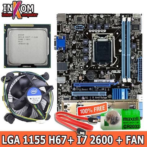 Jual Mainboard Motherboard Mobo H67 LGA 1155 Plus Processor I7 2600