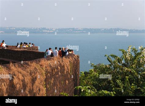 Fort Aguada overlooking Sinquerim Beach and the Arabian Sea, Goa, India ...