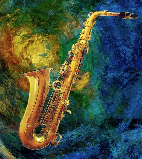 Saxophone Painting By Jack Zulli Pixels