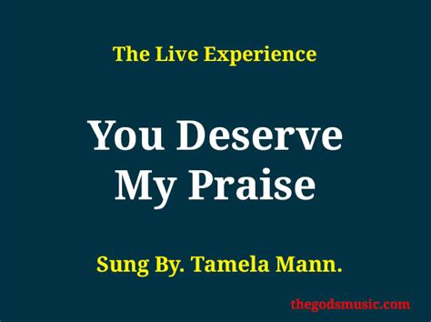 You Deserve My Praise Christian Song Lyrics