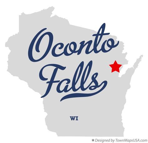 Map of Oconto Falls, WI, Wisconsin