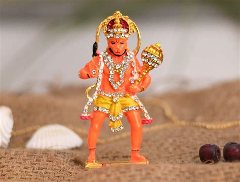 Buy Collectible India Gold Plated Lord Hanuman Car Dashboard God Idol