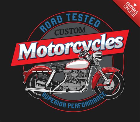 Custom Motorcycles T Shirt Design Template Free Design Template