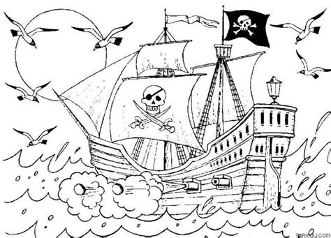 Ocean Pirate Ship Coloring Page Turkau