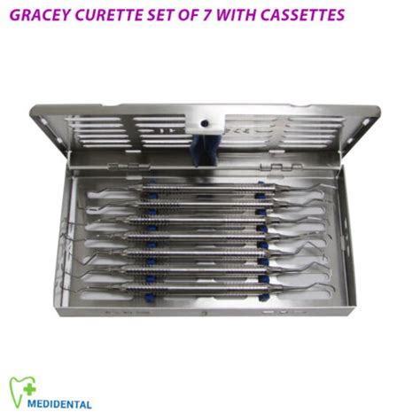 Set Of Gracey Bone Curettes With Cassette Surgical Periodontal