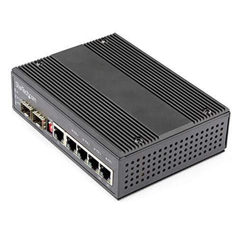 Used StarTech Industrial 6 Port Gigabit Ethernet Switch W 4 PoE