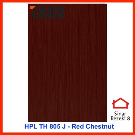 Jual HPL TACO TH 805 J Red Chestnut Woodgrain Urat Serat Kayu