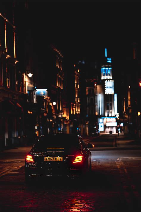 1920x1080px, 1080P free download | Mercedes, car, black, road, city ...